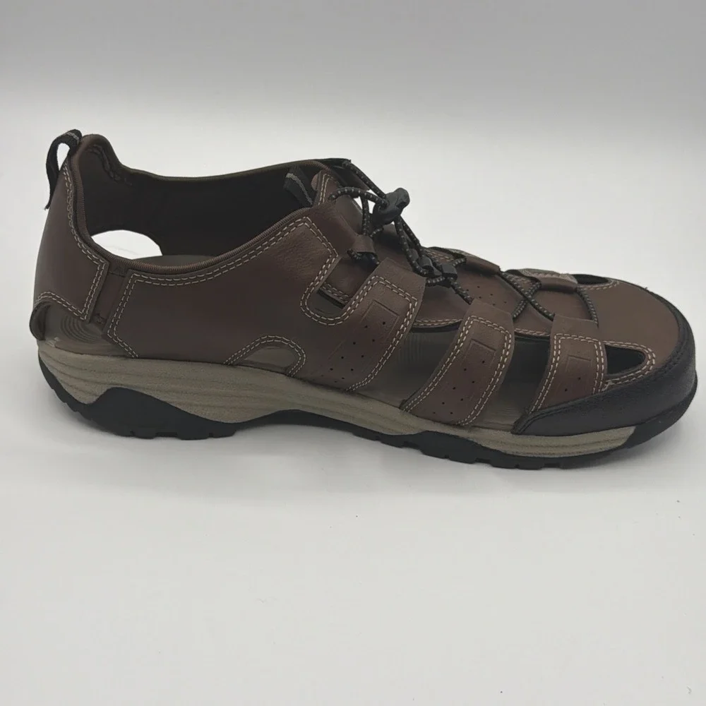 Ozark Trail Mens Closed Toe Sandals 11 Brown Hiking Outdoor Water Shoes New